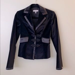 Vintage le Full black velvet jacket